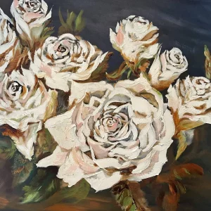Bunch of Green and Pink Roses