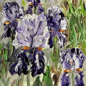 Study of Five Purple Irises